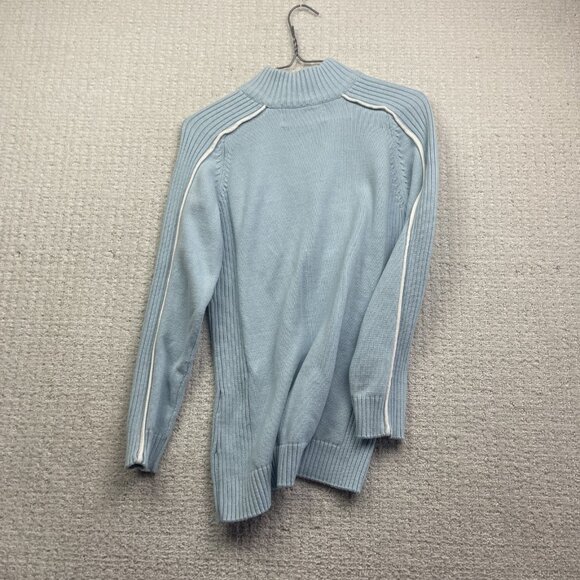 VTG Montreal Canadiens Baby Blue Full Zip Knit Jacket Wom M Ilanco NHL Hockey** - Picture 12 of 13